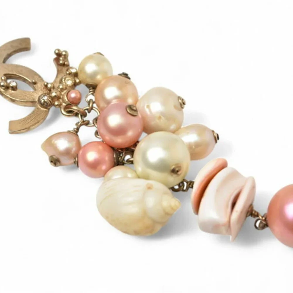 CHANEL Authentic Pink Pearl Necklace
